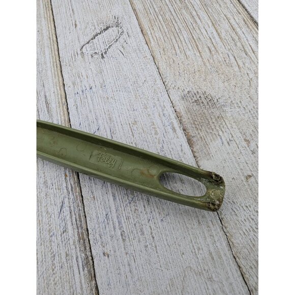 Vintage Foley #2 Olive Green Nylon Plastic Slotted Spoon 11" - Picture 7 of 7